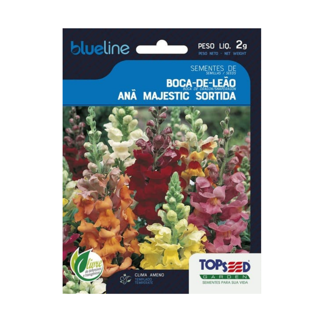 Semente De Boca De Leão Majestic Sortida Blue Line 2g | Topseed