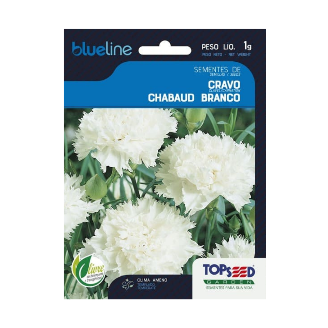 Semente De Cravo Chabaud Branco Blue Line 1g | Topseed