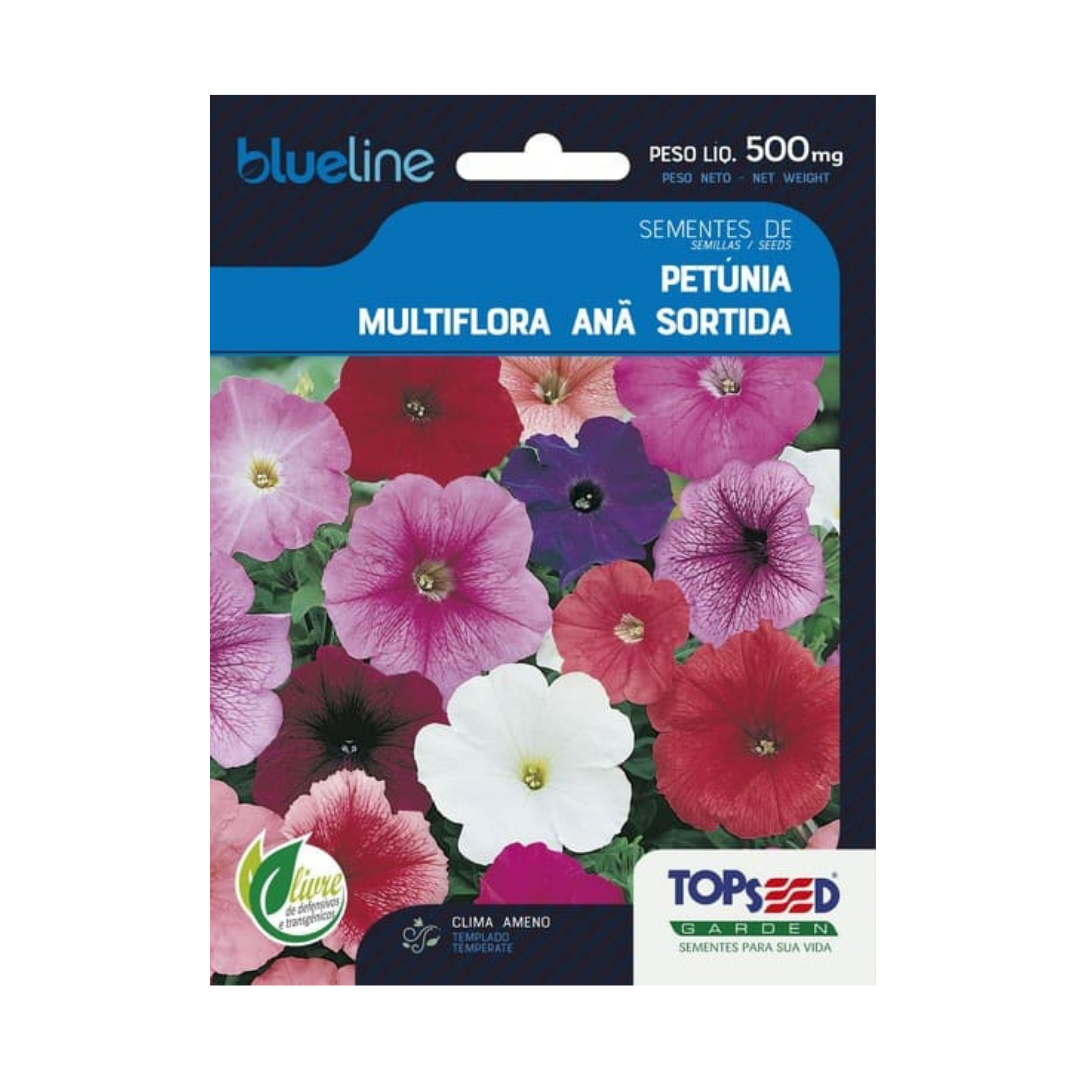 Semente De Petúnia Multiflora Ana Sortida Blue Line 500mg | Topseed