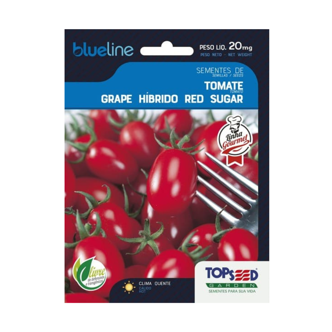 Semente De Tomate Grape Red Sugar Blue Line 20mg | Topseed