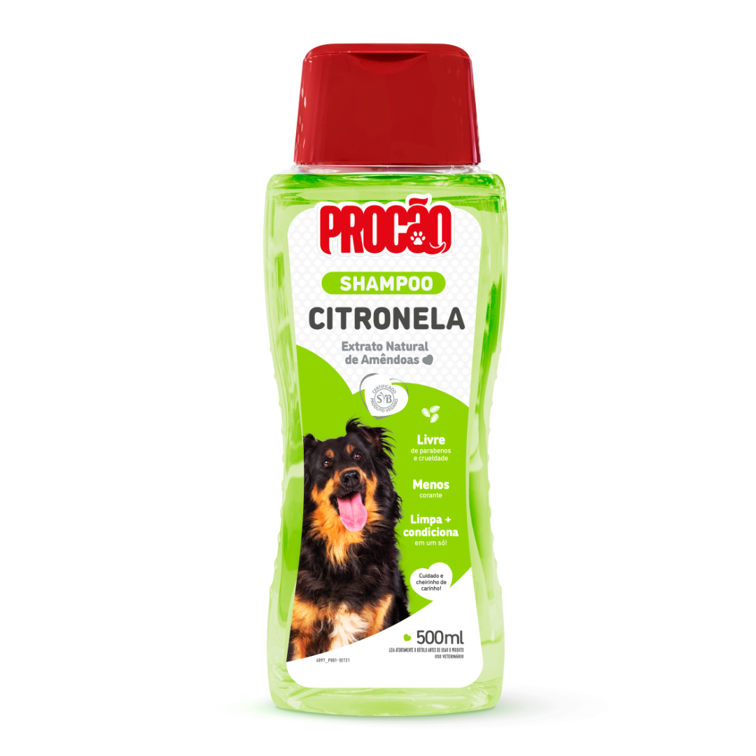 Shampoo Citronela Cães e Gatos 500ml | Procão