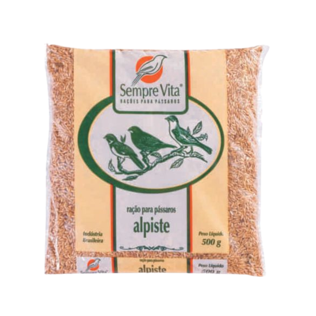 Ração Alpiste 500g | Ração Nutritiva para Pássaros | Sempre Vita
