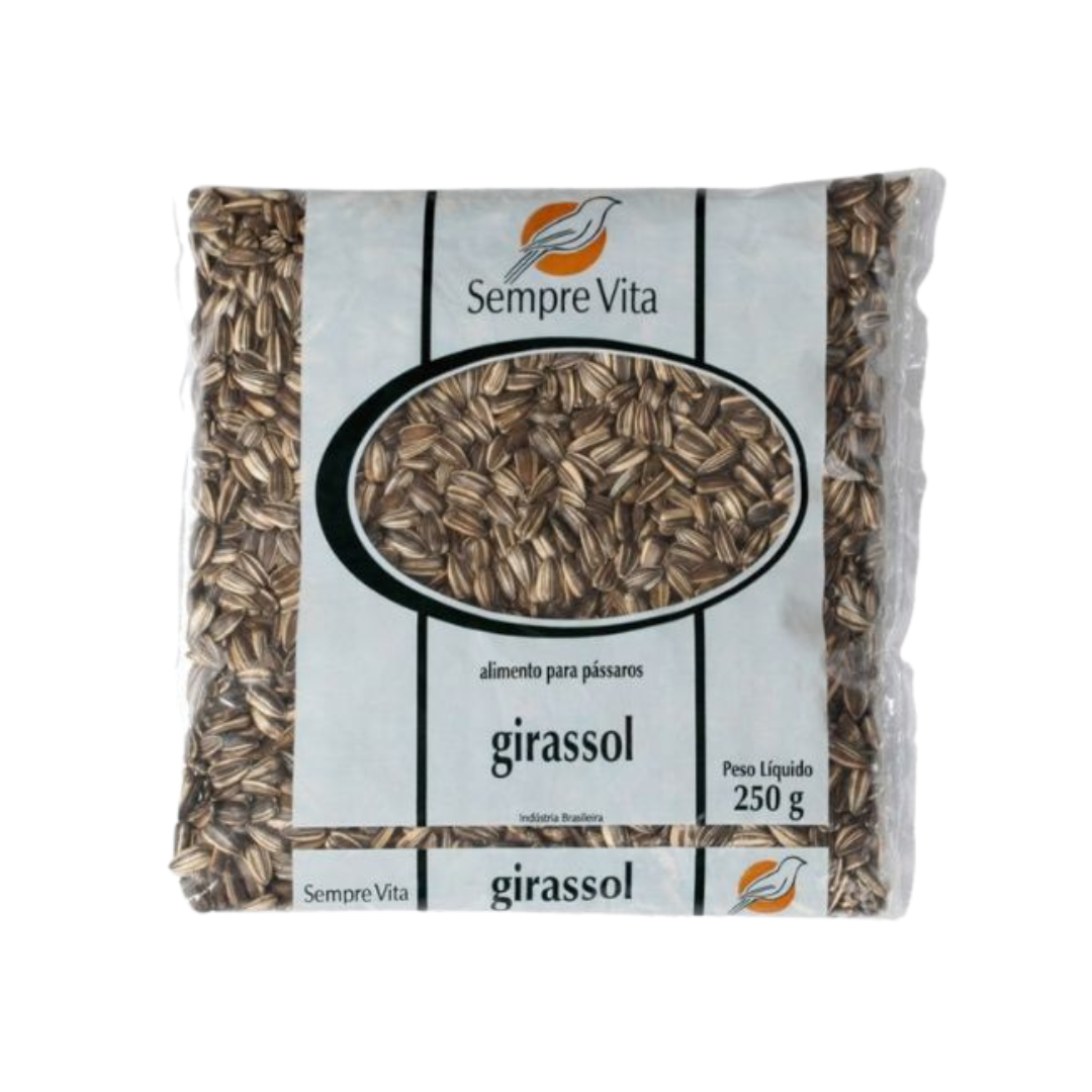 Ração Girassol Comum 250g | Energia e Nutrição para Pássaros | Sempre Vita