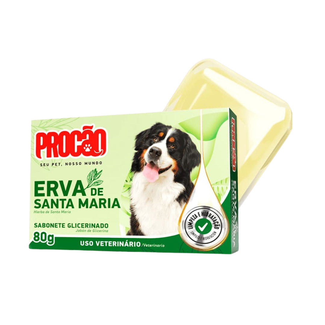 Sabonete Erva Sta Maria Cães e Gatos 80g | Procão