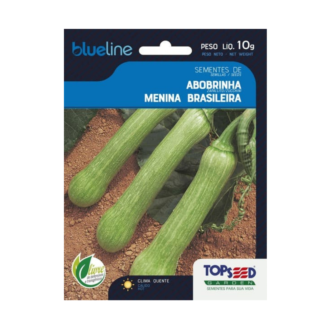 Semente De Abobrinha Menina Brasileira Blue Line 10g | Topseed