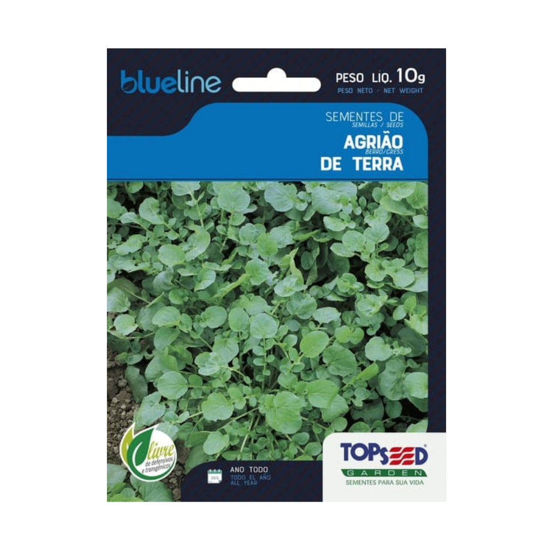 Semente De Agrião De Terra Blue Line 10g | Topseed