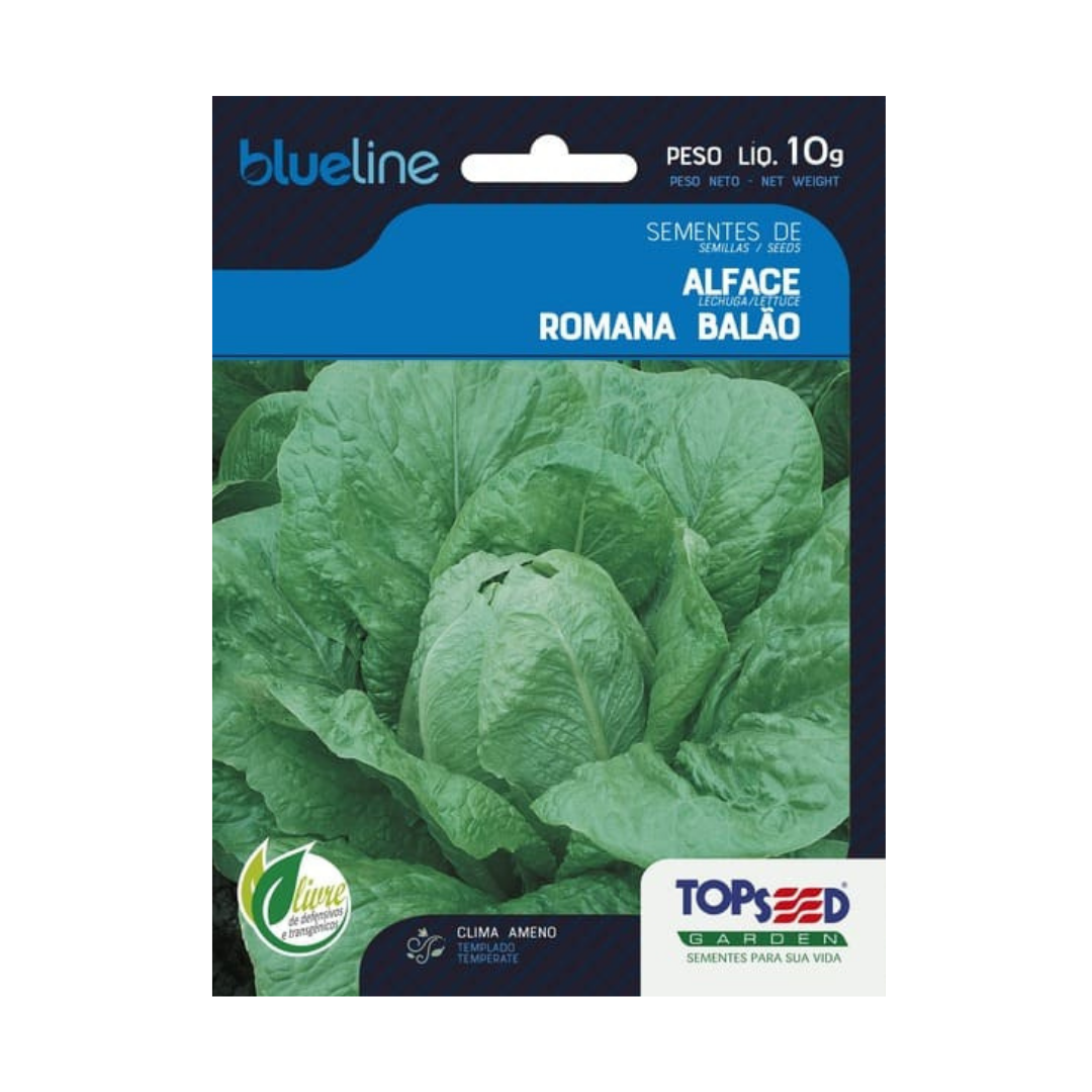 Semente De Alface Romana Balão Blue Line 10g | Topseed
