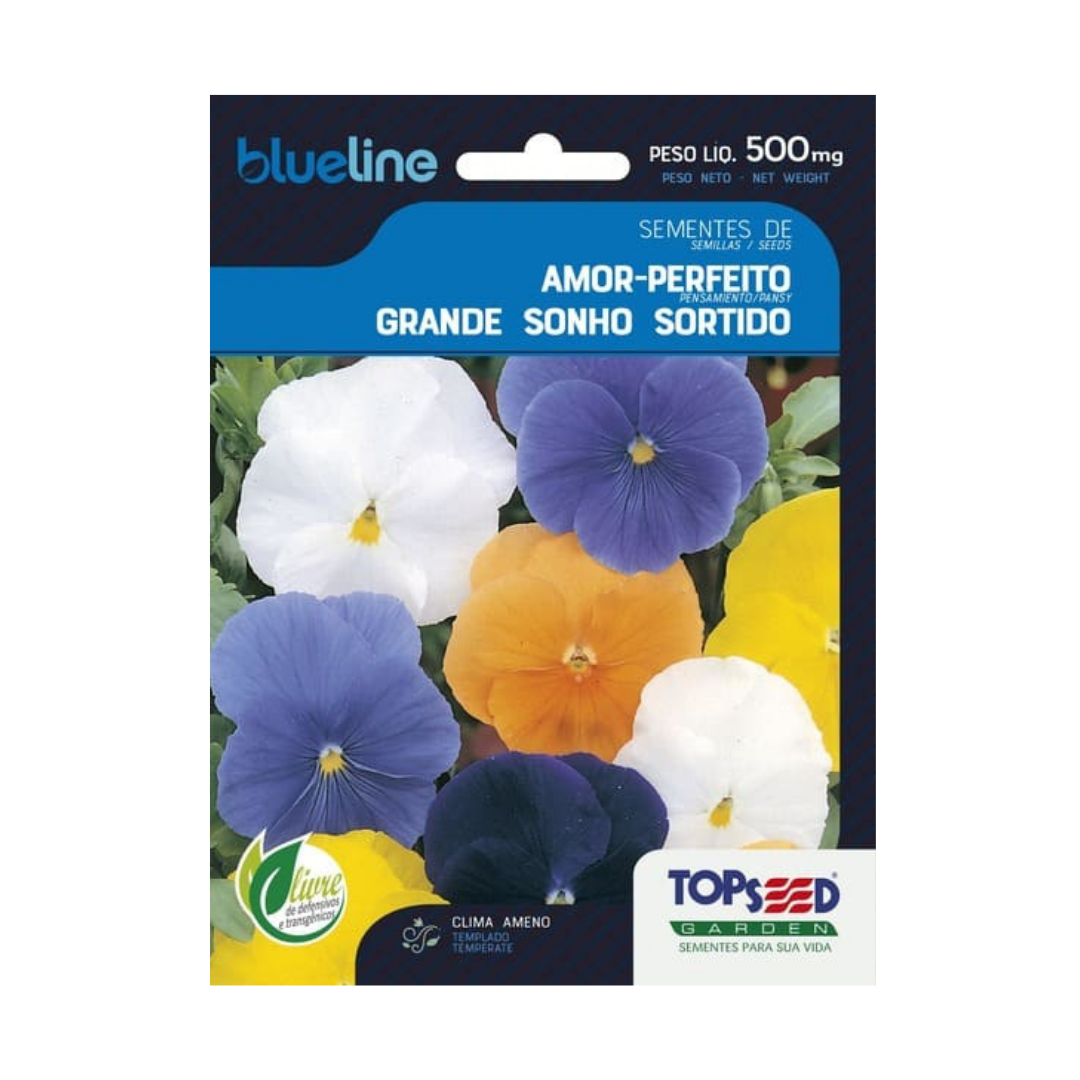 Semente De Amor Perfeito Grande Sortido Blue Line 500mg | Topseed