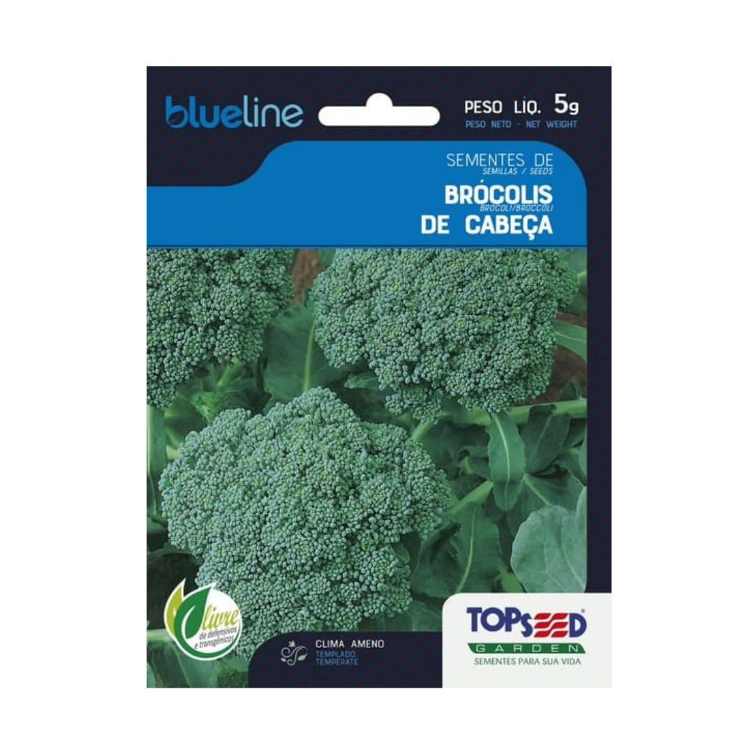 Semente De Brócolis Calabrês De Cabeça Blue Line 5g | Topseed