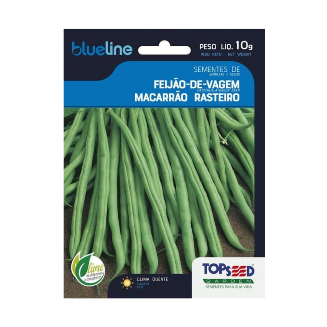 Semente De Feijão Vagem Rasteiro Blue Line 10g | Topseed