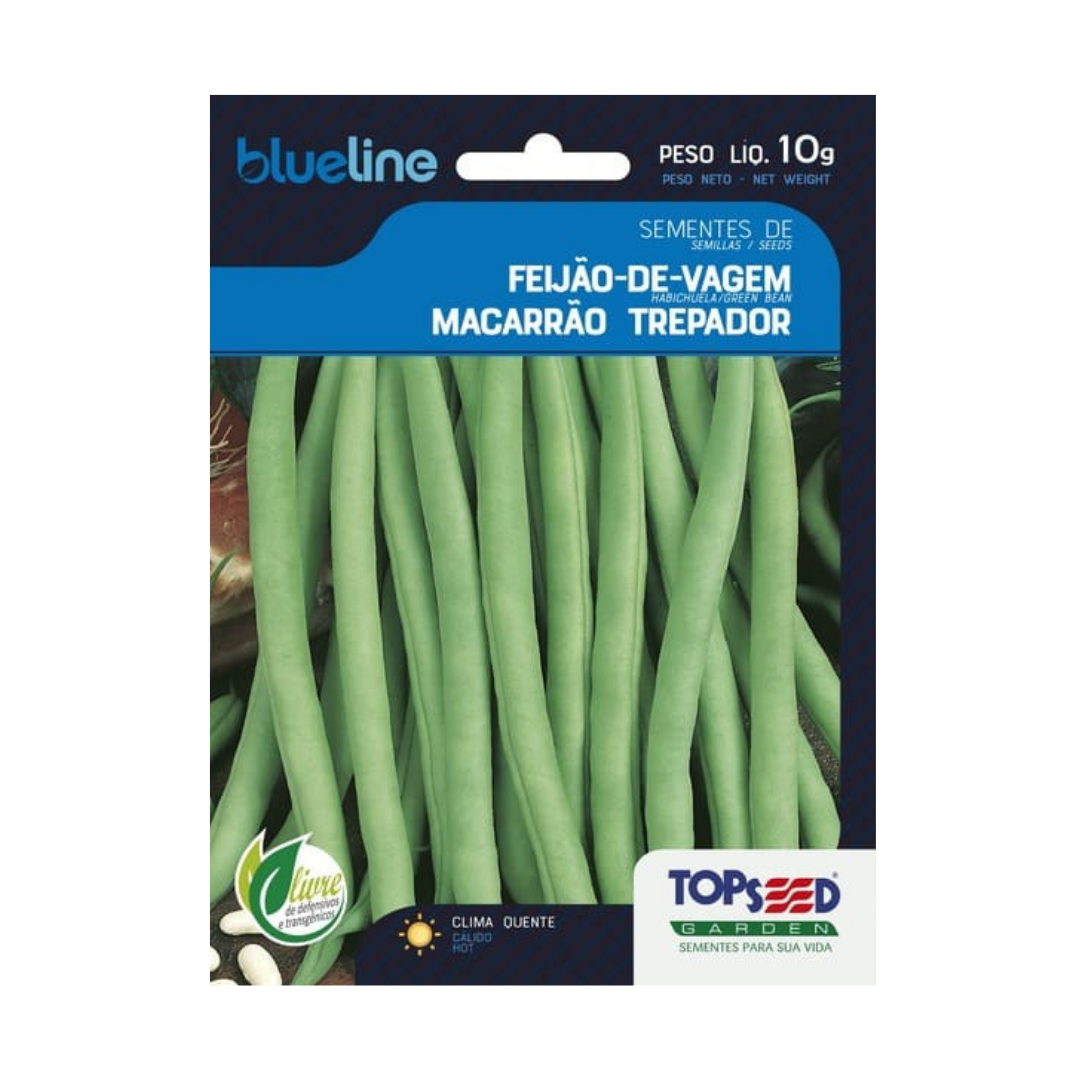 Semente De Feijão Vagem Trepador Blue Line 10g | Topseed