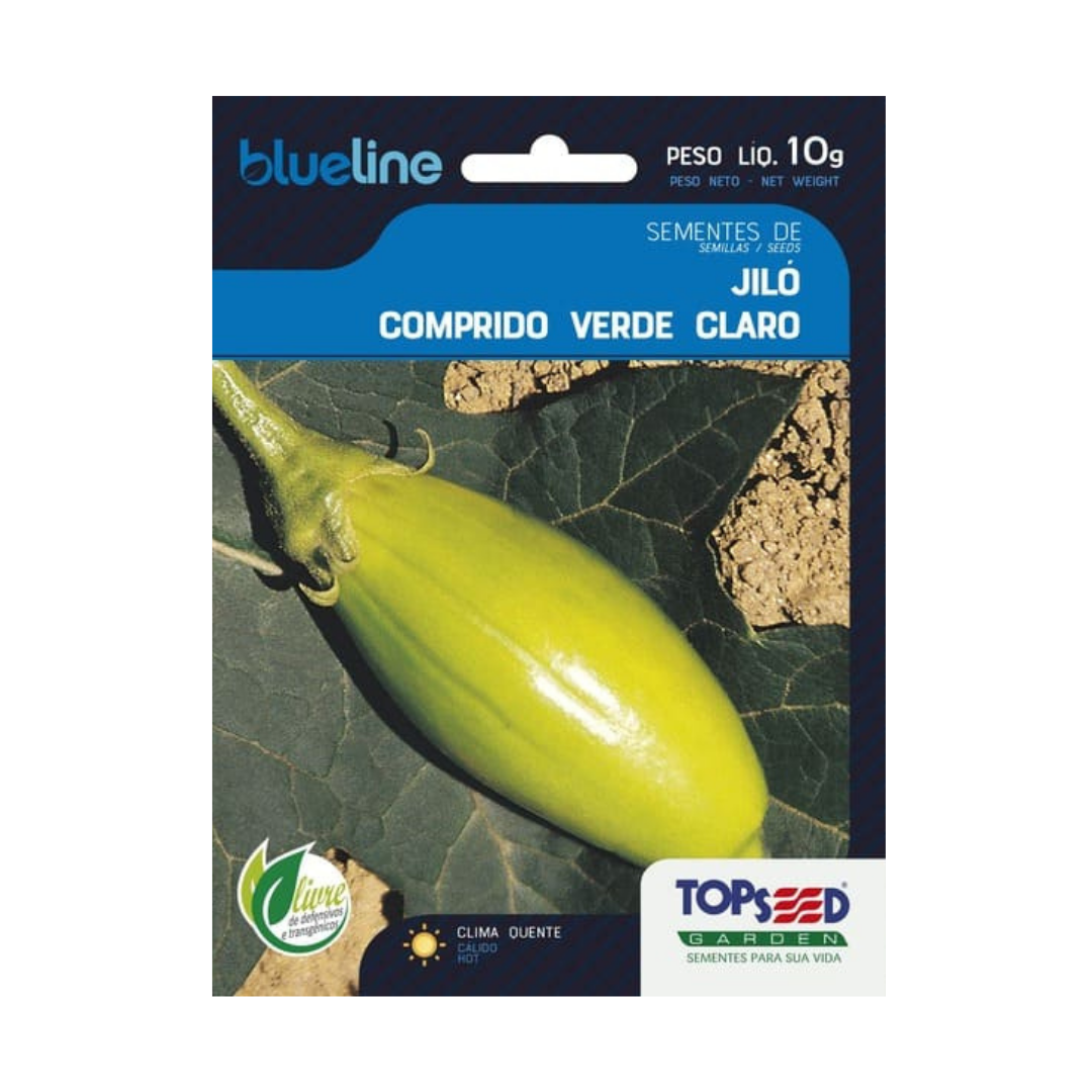 Semente De Jiló Comprido Verde Claro Blue Line 10g | Topseed