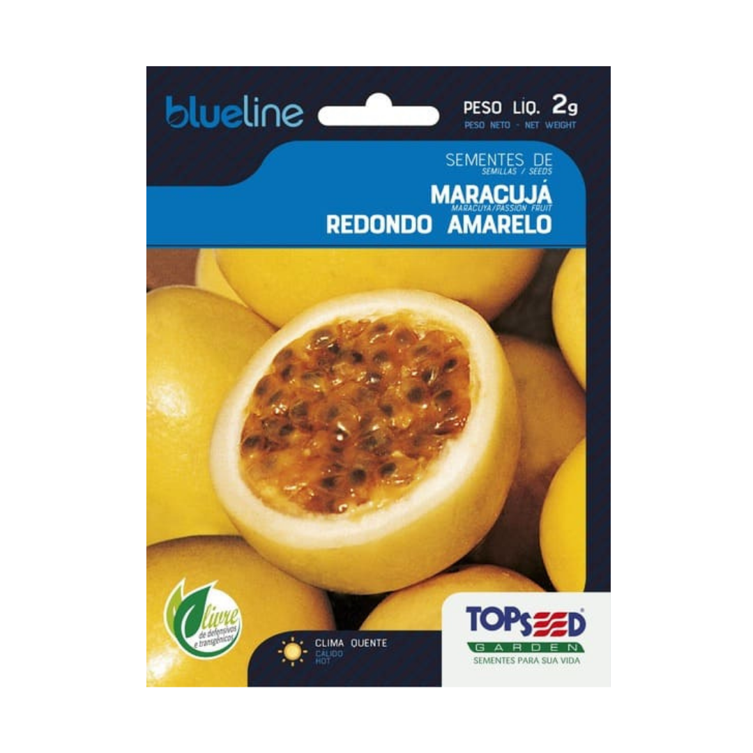 Semente De Maracujá Redondo Amarelo Blue Line 5g | Topseed