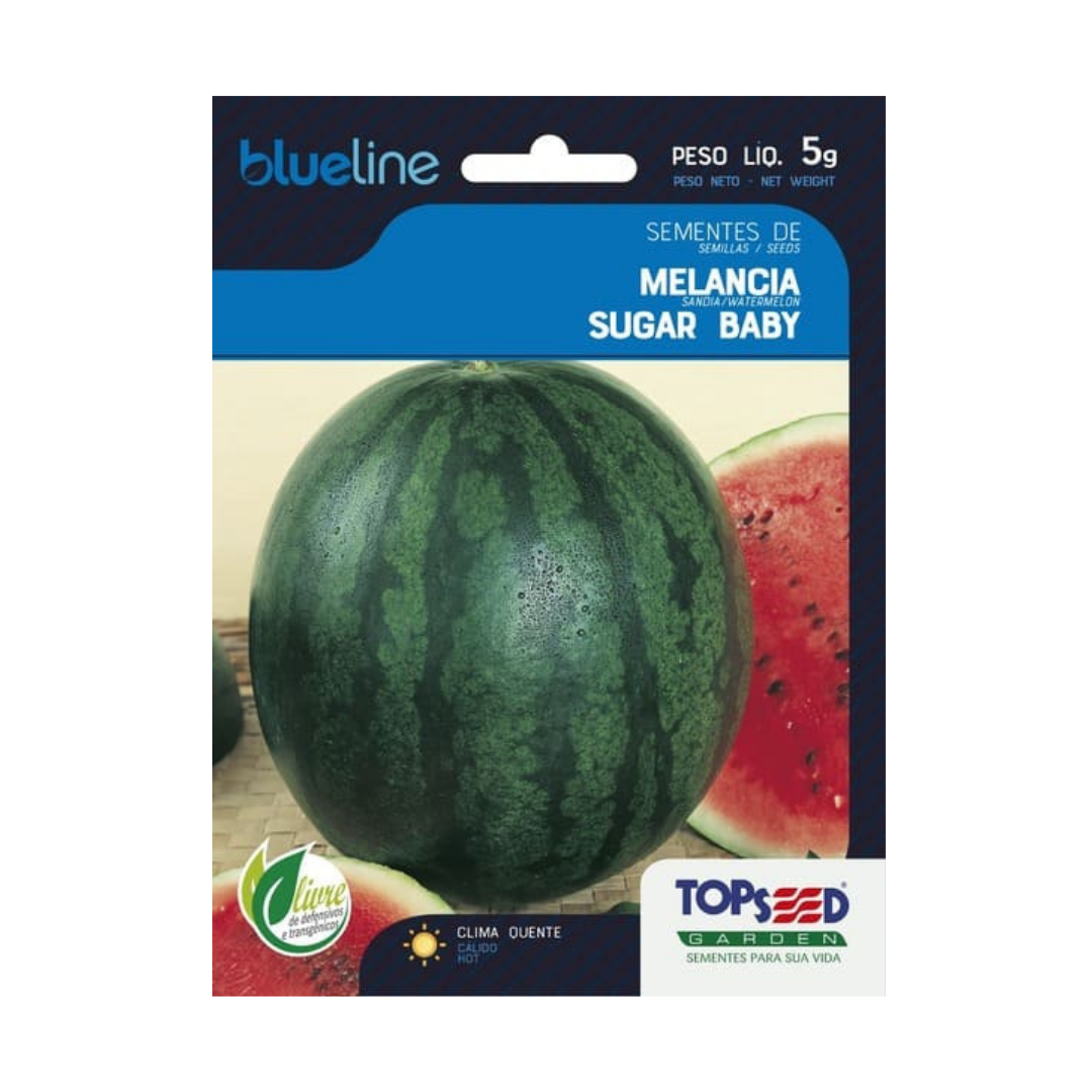 Semente De Melancia Mini Sugar Baby Blue Line 5g | Topseed