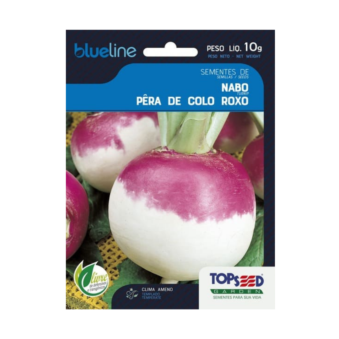Semente De Nabo Pera Colo Roxo Blue Line 10g | Topseed