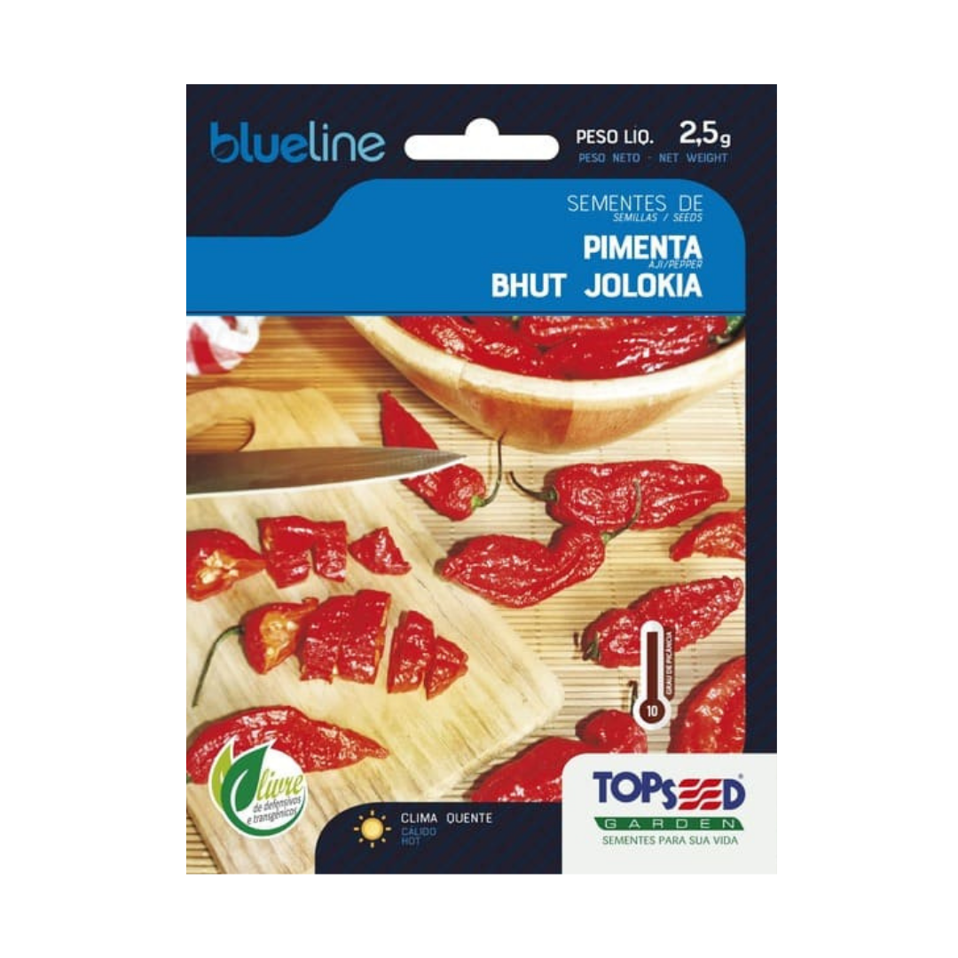 Semente De Pimenta Bhut Jolokia Blue Line 2,5g | Topseed