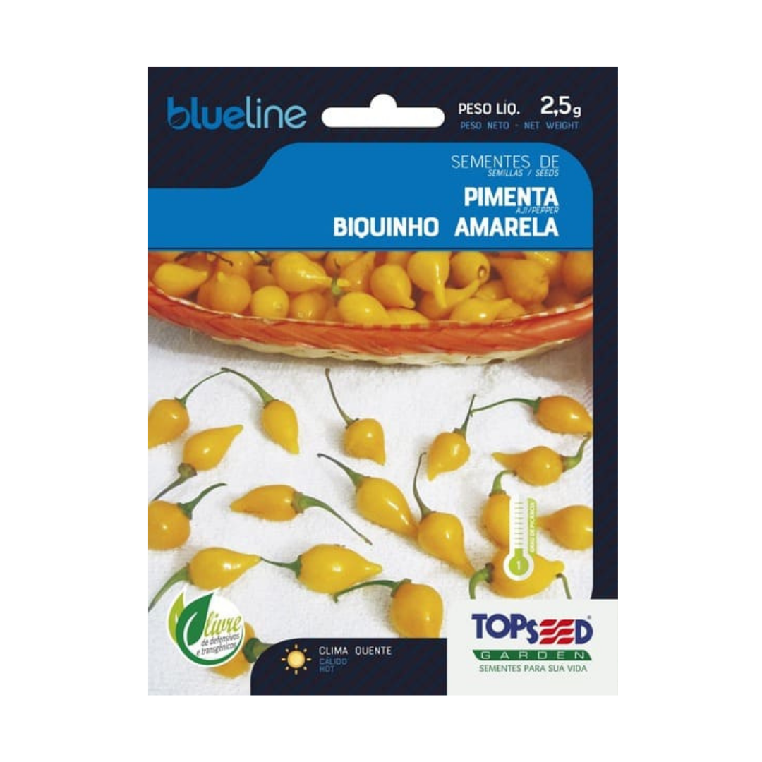 Semente De Pimenta Biquinho Amarela Blue Line 2,5g | Topseed