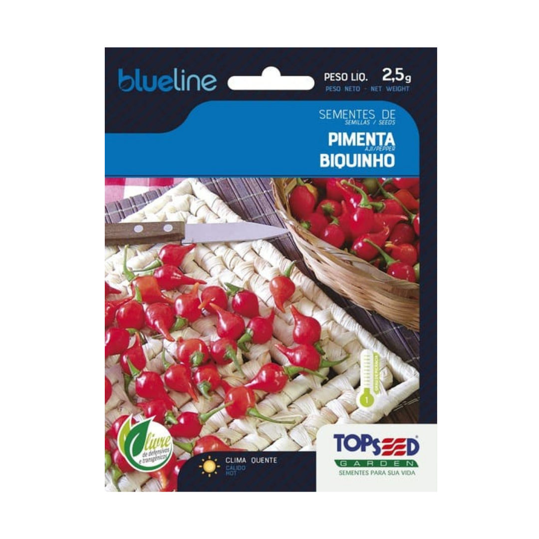 Semente De Pimenta Biquinho Vermelha Blue Line 2,5g | Topseed