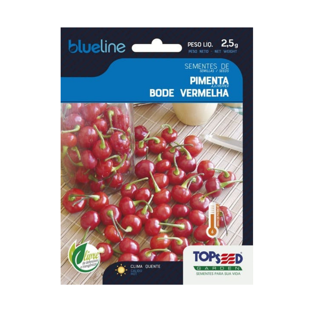 Semente De Pimenta Bode Vermelha Blue Line 2,5g | Topseed
