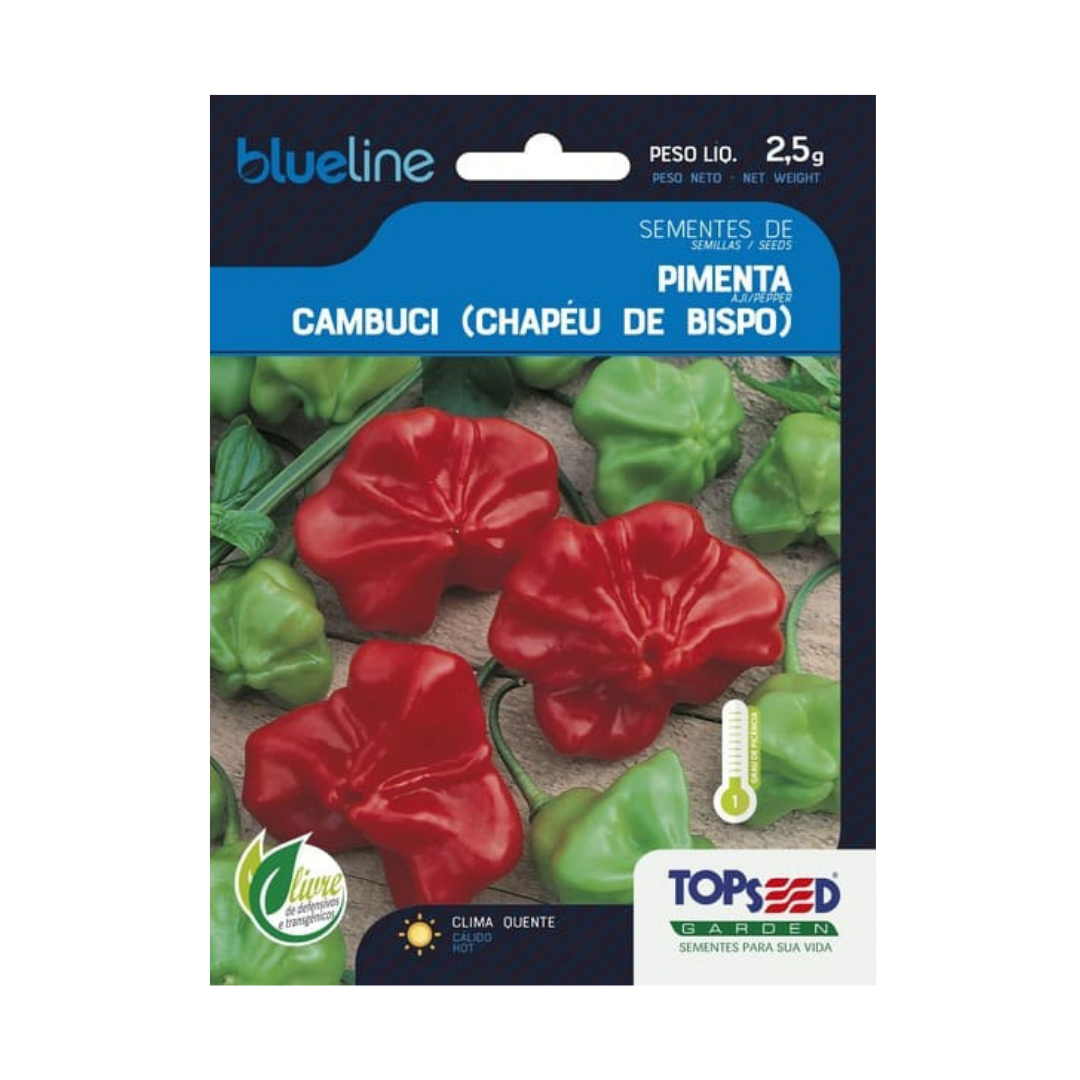 Semente De Pimenta Cambuci Chapéu De Bispo Blue Line 2,5g | Topseed