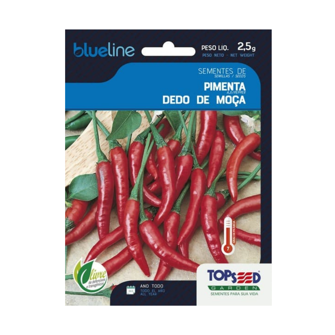Semente De Pimenta Dedo De Moça Blue Line 2,5g | Topseed