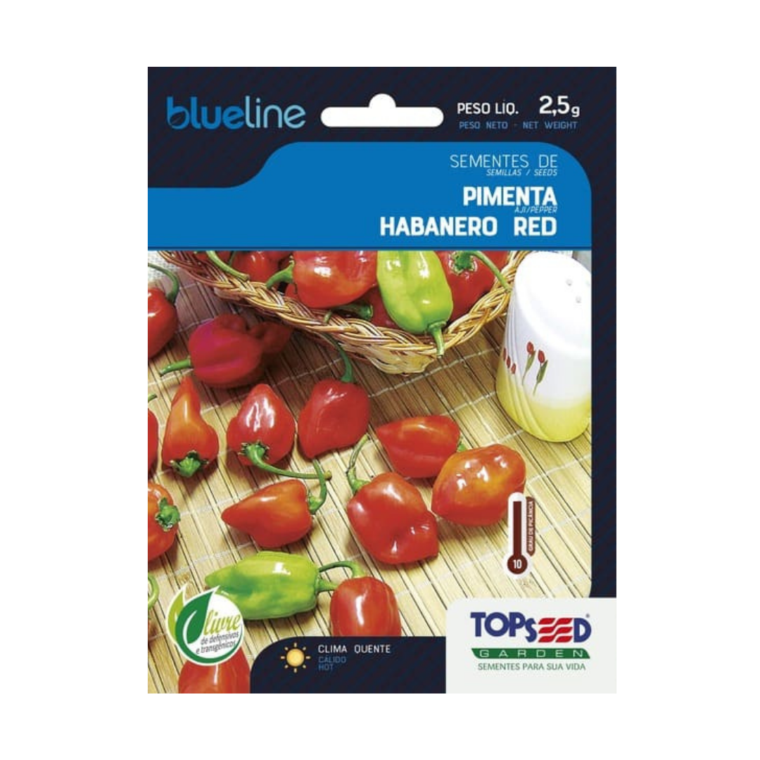 Semente De Pimenta Habanero Red Blue Line 2,5g | Topseed