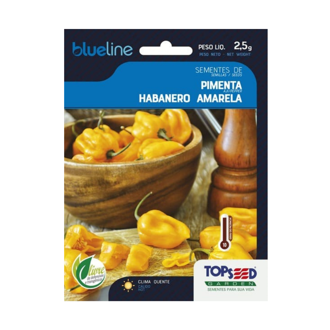 Semente De Pimenta Habanero Yellow Blue Line 2,5g | Topseed