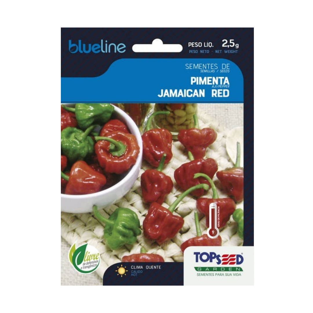Semente De Pimenta Jamaican Red Blue Line 2,5g | Topseed