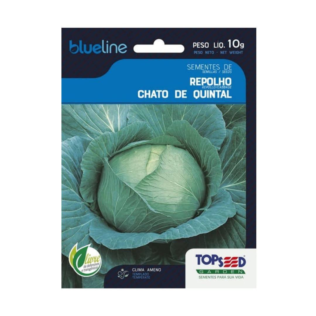 Semente De Repolho Chato Quintal Blue Line 10g | Topseed