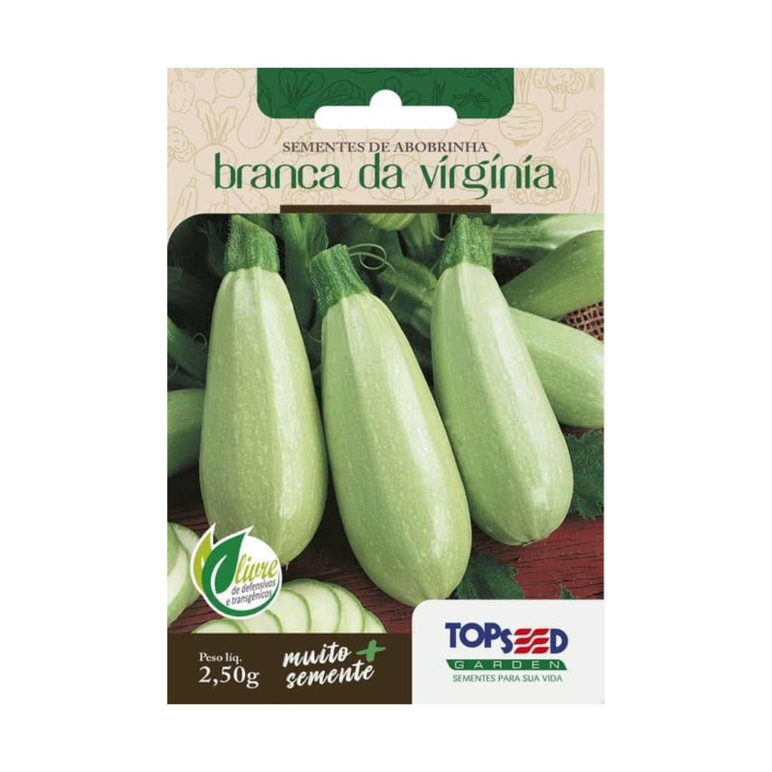Semente De Abobrinha Branca da Virgínia 2,5g | Topseed