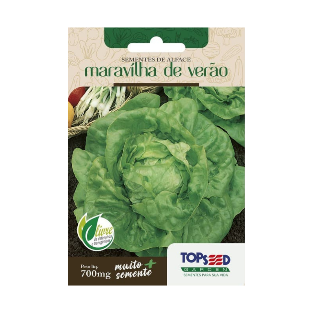 Semente De Alface Maravilha Verão 700mg | Topseed