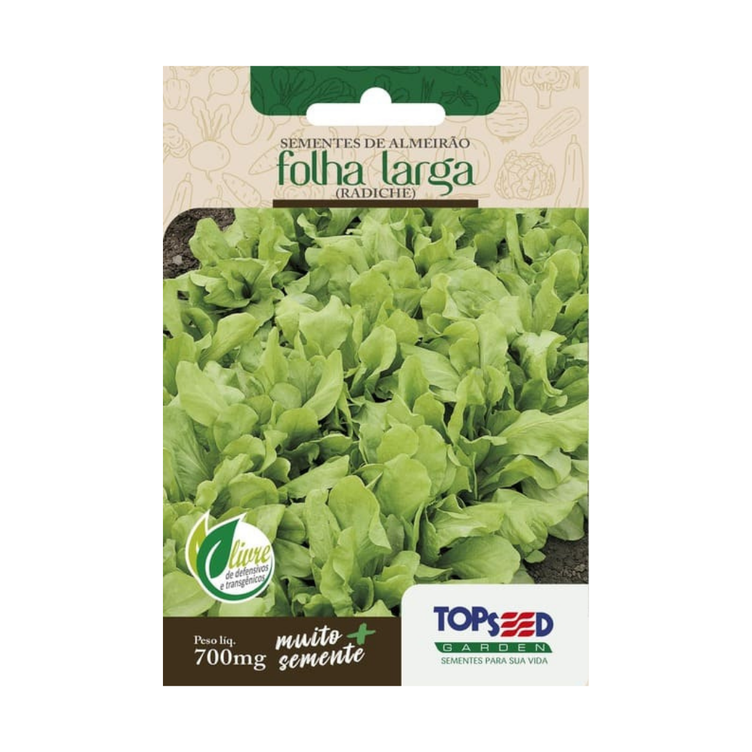 Semente De Almeirão Radiche Folha Larga 700mg | Topseed