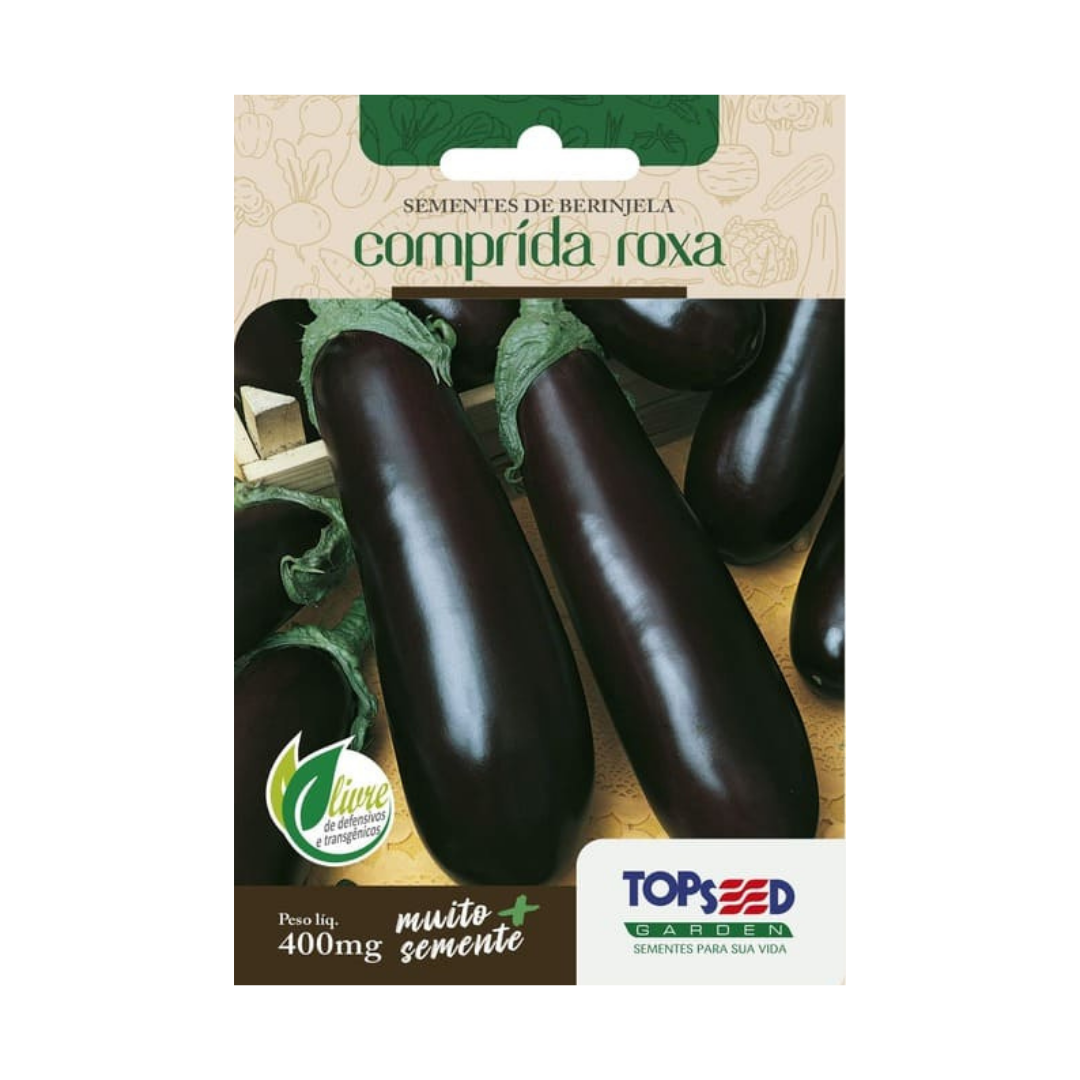 Semente De Berinjela Comprida Roxa 400mg | Topseed