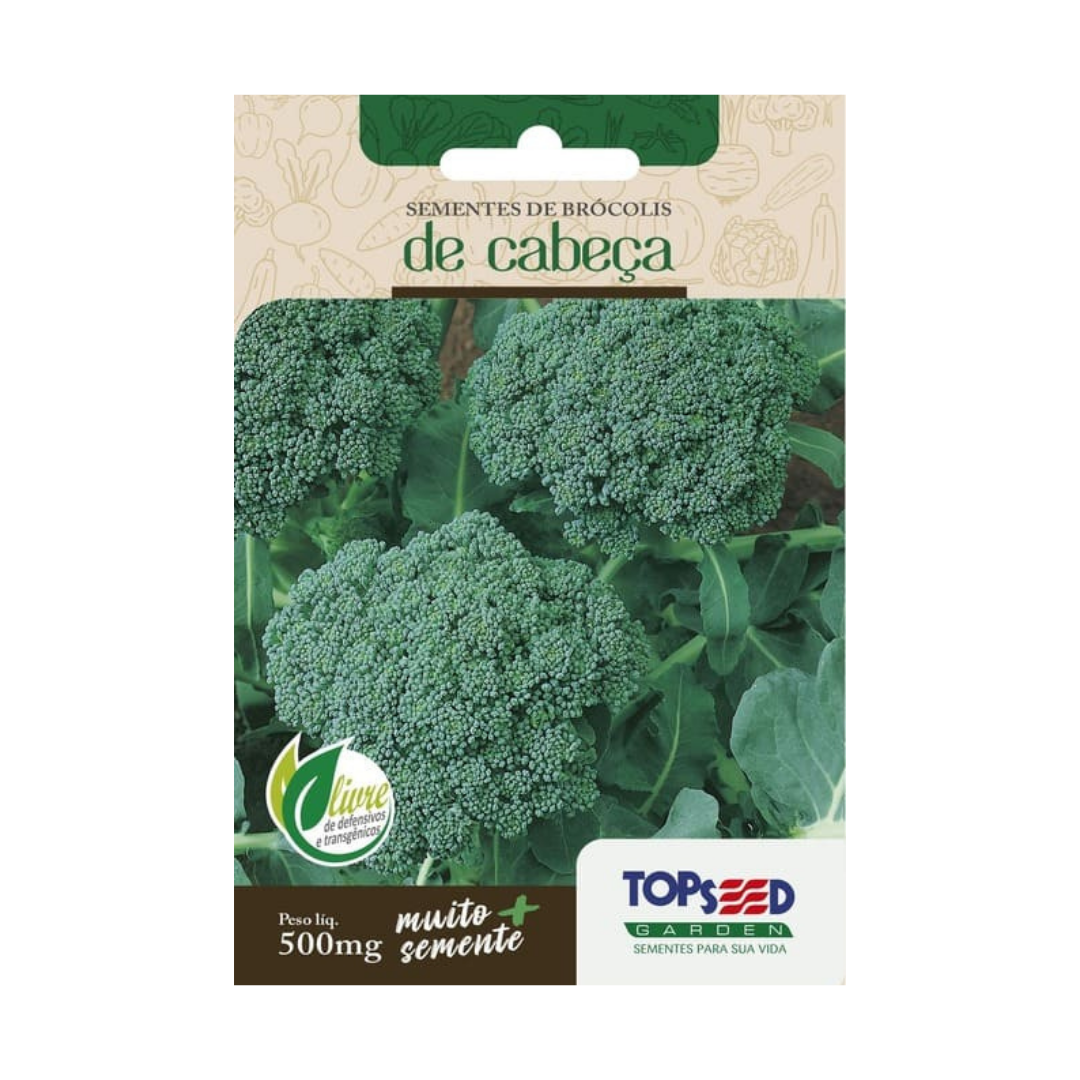Semente De Brócolis Calabrês De Cabeça 500mg | Topseed