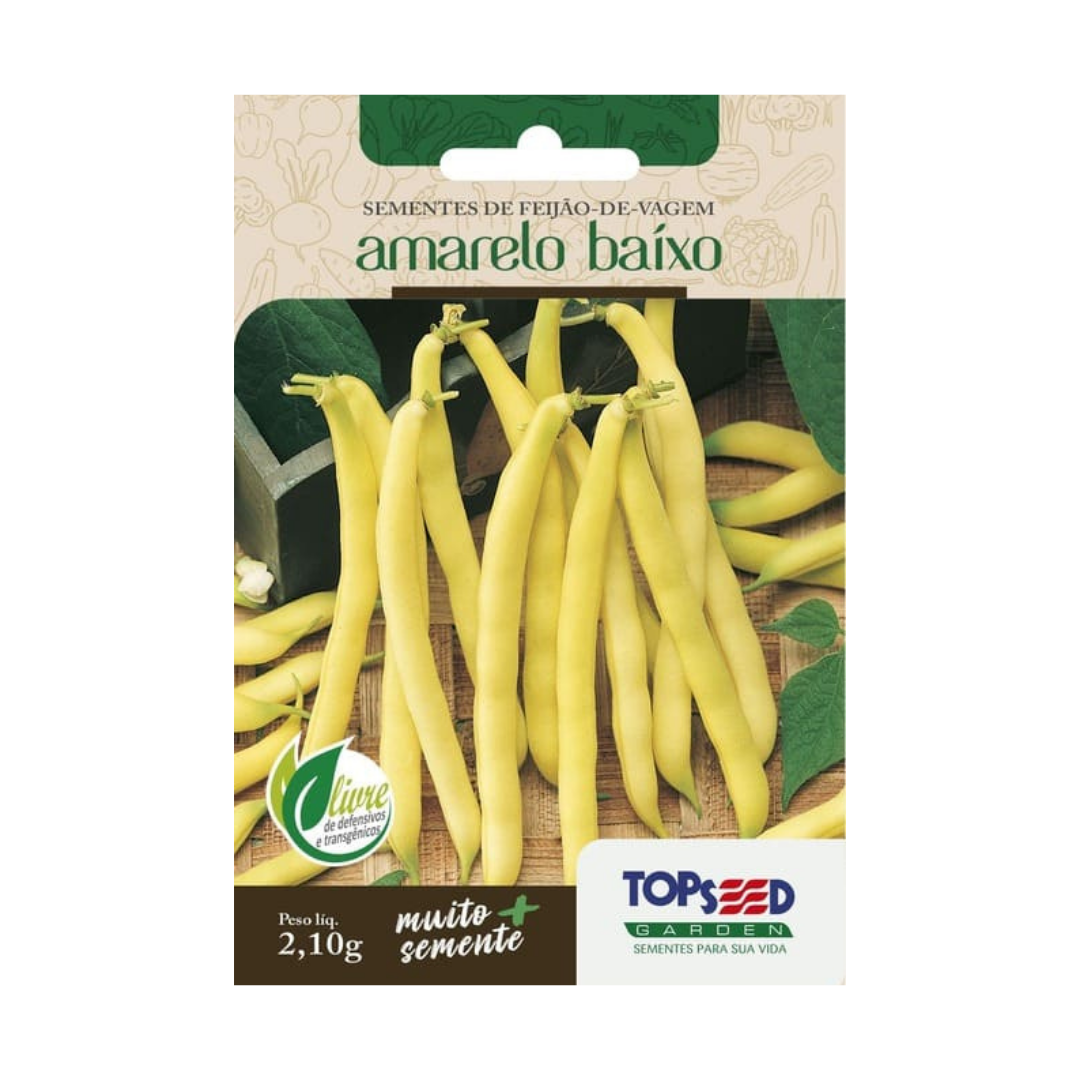 Semente De Feijão Vagem Amarelo 2,1g | Topseed
