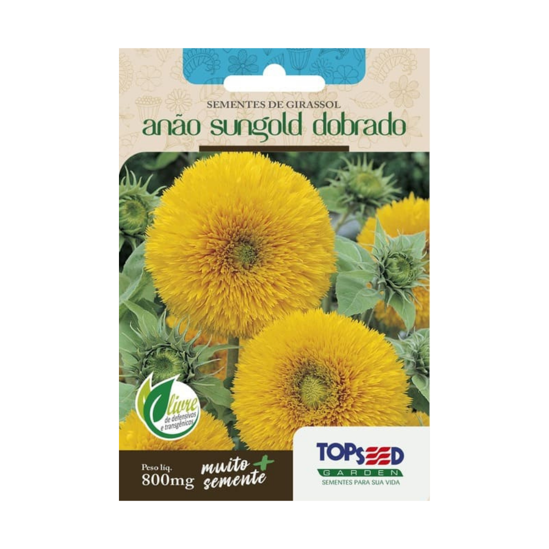 Semente De Girassol Anão Dobrado 800mg | Topseed