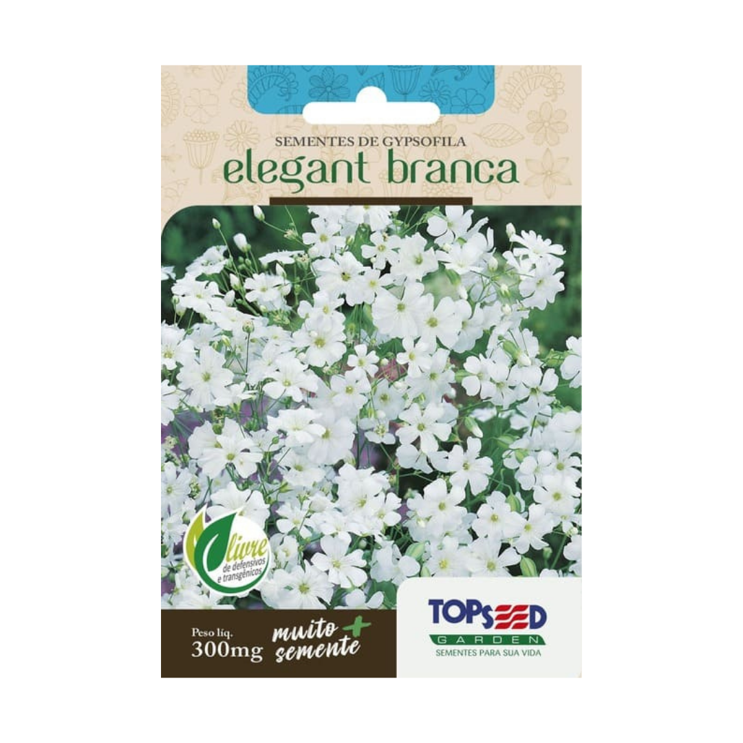 Semente De Gypsofila Elegant Branca 300mg | Topseed