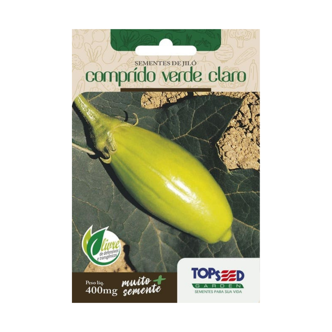 Semente De Jiló Comprido Verde Claro 400mg | Topseed