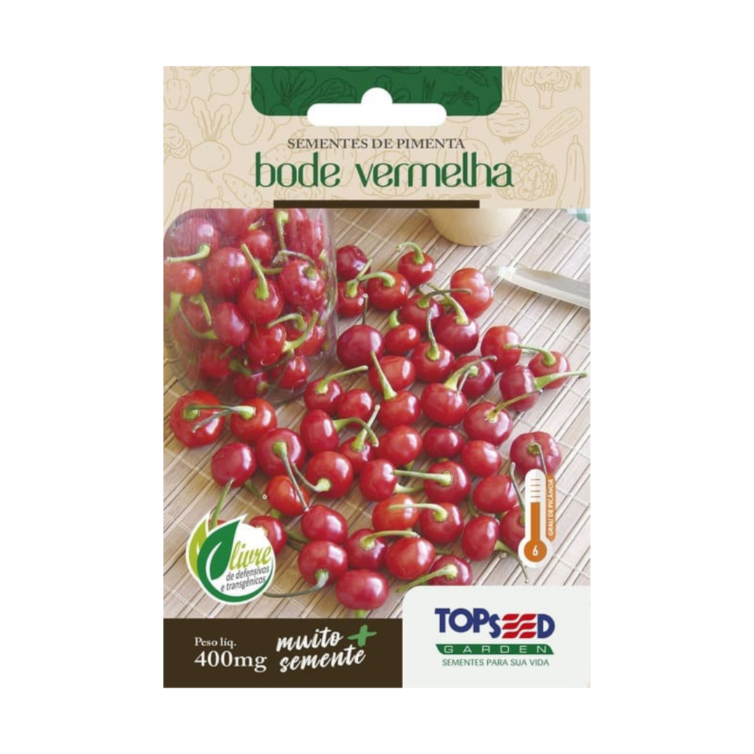 Semente De Pimenta Bode Vermelha 400mg | Topseed