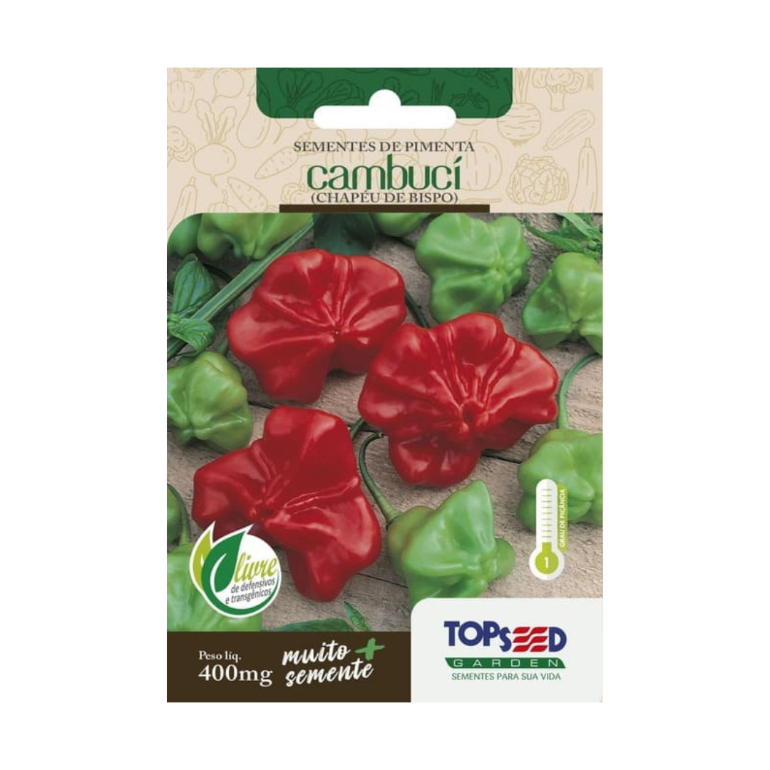 Semente De Pimenta Cambuci (Chapéu de Bispo) 400mg | Topseed