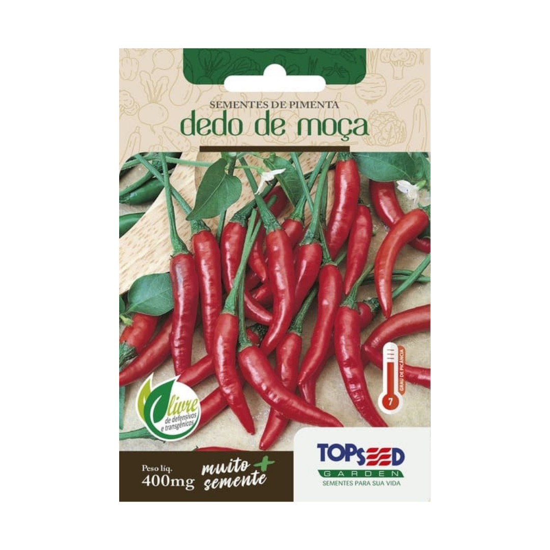Semente De Pimenta Dedo de Moça 400mg | Topseed
