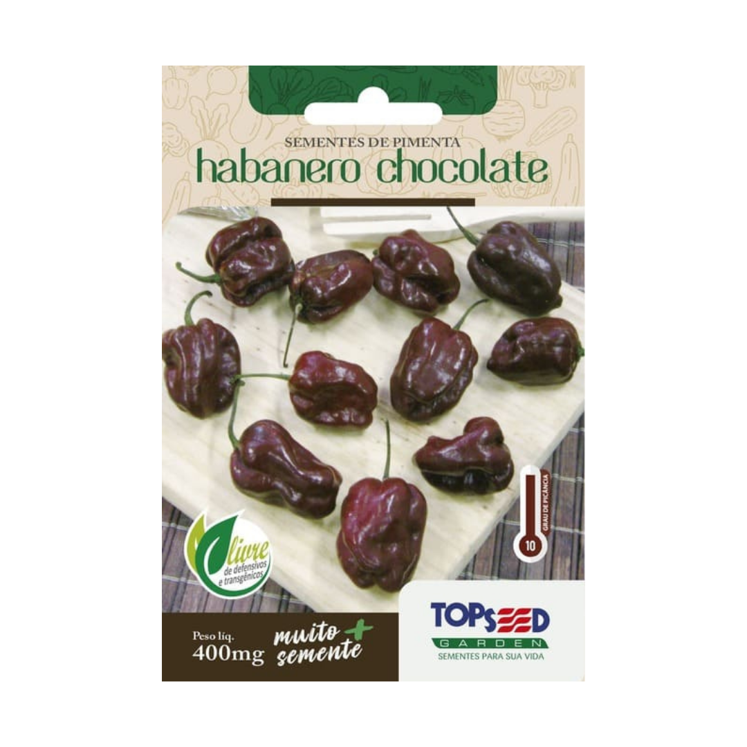 Semente De Pimenta Habanero Chocolate 400mg Topseed