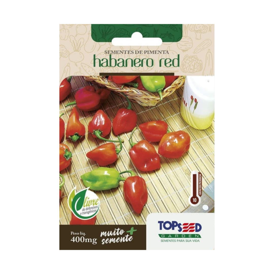 Semente De Pimenta Habanero Red 400mg | Topseed