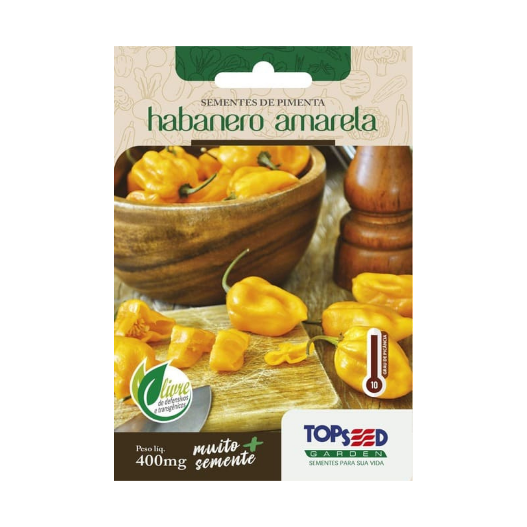 Semente De Pimenta Habanero Yellow 400mg | Topseed