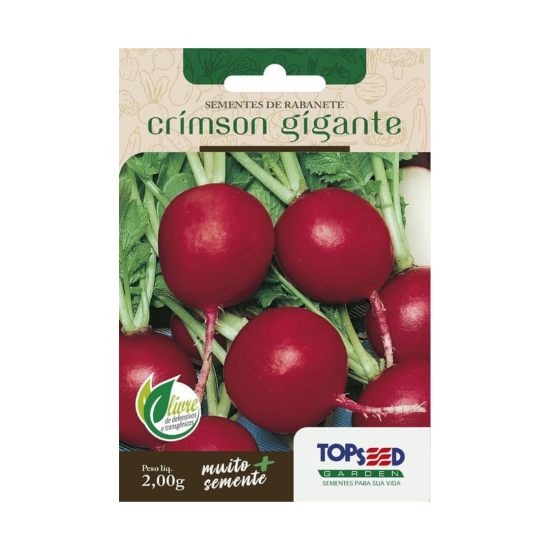 Semente De Rabanete Crimson Gigante 2g | Topseed