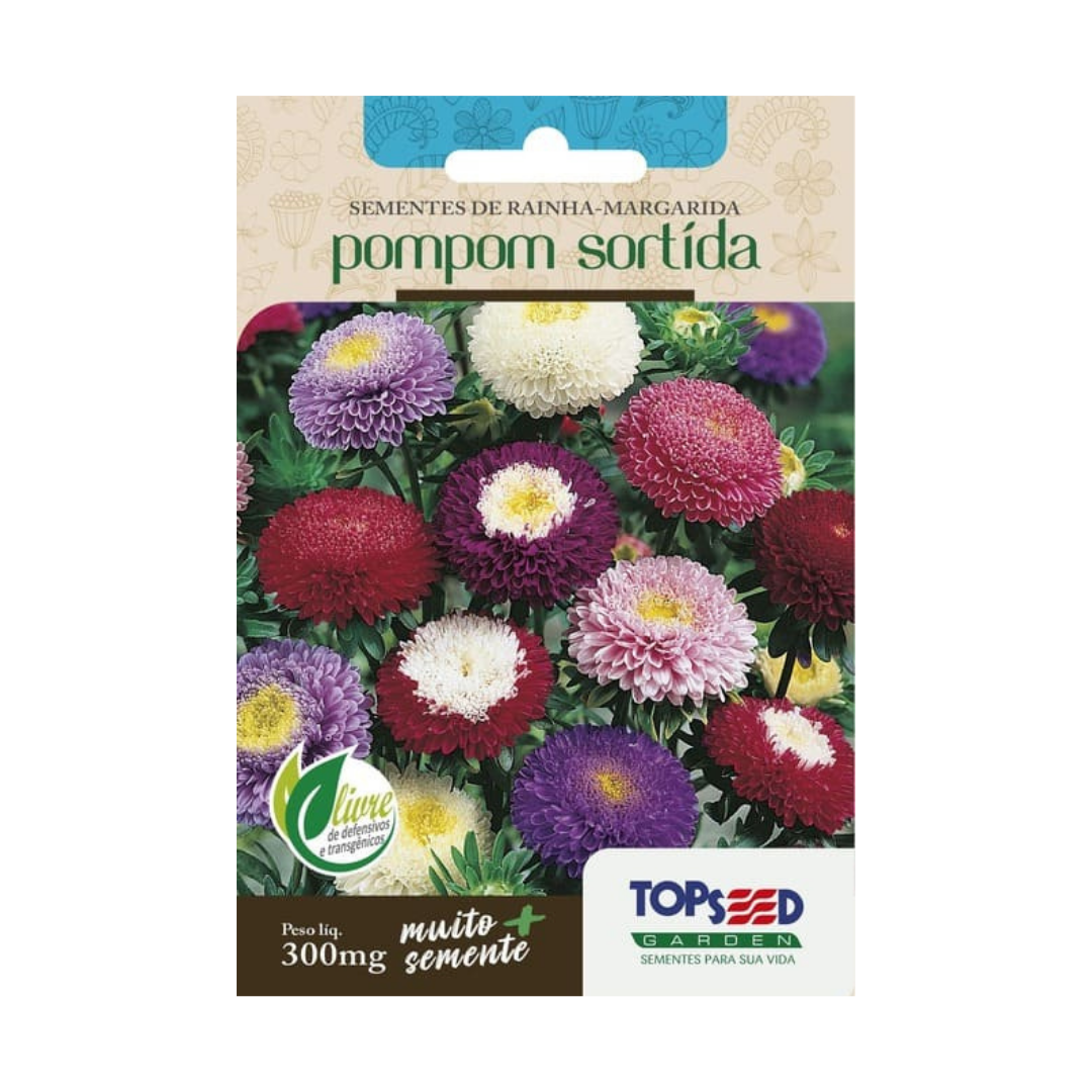 Semente De Rainha-Margarida Pompom Sortida 300mg | Topseed