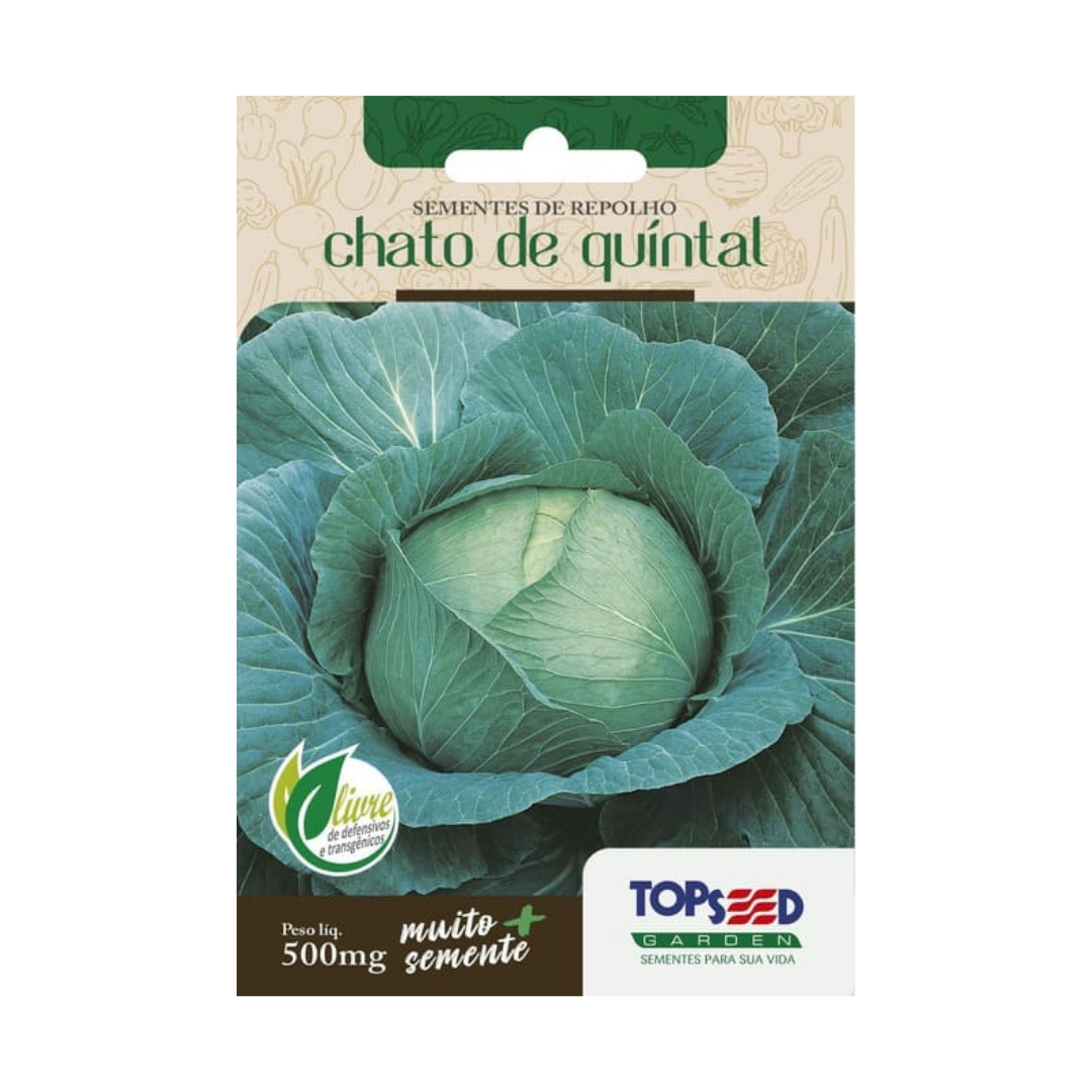 Semente De Repolho Chato de Quintal 500mg | Topseed