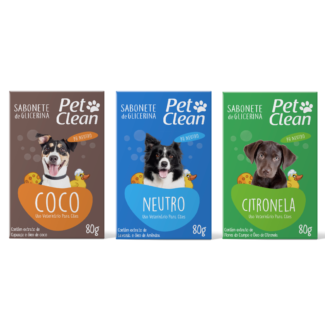 Sabonete de Glicerina Para Cachorro e Gato 80g | Petclean