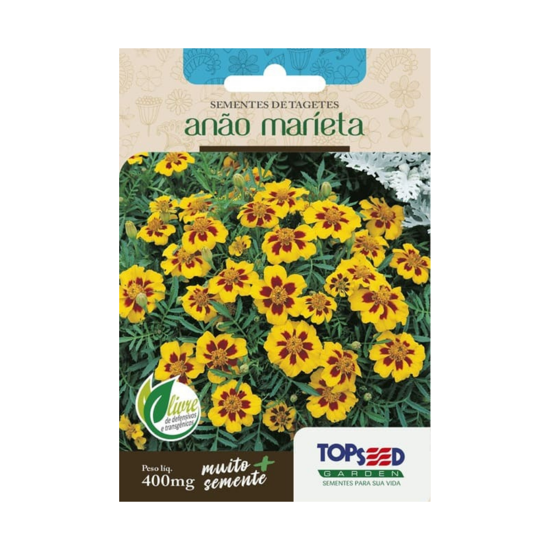 Semente De Tagetes Marieta Anão 400mg | Topseed