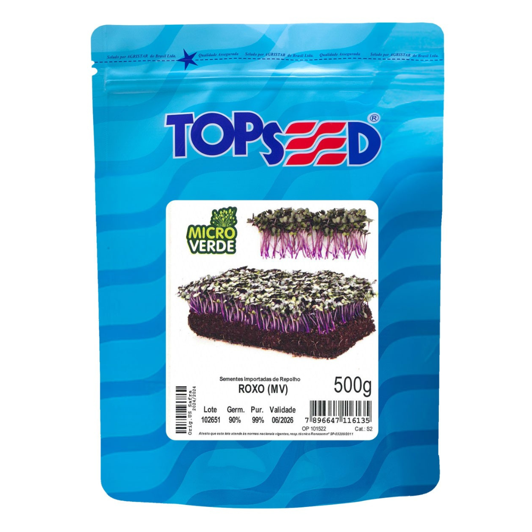 Microverde Repolho Roxo 500g | Topseed
